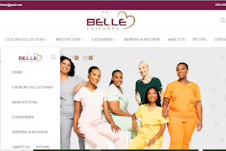 build 7figure medical wear shopify store, medical wear website, ecommerce store