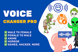professionally modify your voice for videos, streams, and characters