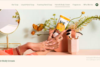 design body cream website skin care shopify store moisturizer ecommerce store
