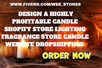 design candle shopify store lighting fragrance store candle website dropshiping