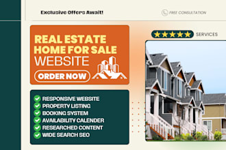 design real estate agent home for sale realtor property listing investor website