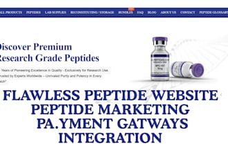 72hr flawless peptide website and marketing sarm shopify store nootropic website