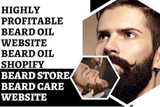 design  beard oil shopify beard store hair barber website beard website
