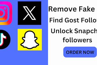 remove and unfollow instagram, facebook, x twitter, tiktok,fake, ghost followers