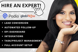 create podio crm system with complete integration for your real estate business