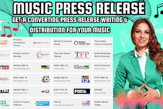 write press release article and do press release distribution to top sites