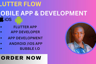 mobile app design and development using flutter or flutterflow ios and android