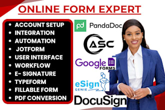 do google form jotform typeform docusign pandadoc bunny doc asc form esign genie