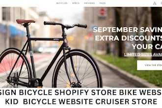 design 72hrs dynamic bicycle shopify store  kid bicycle website cruiser store