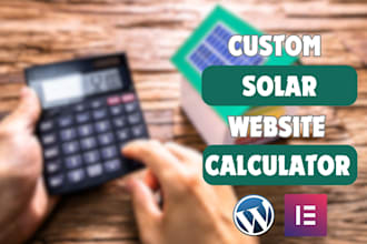 build a wordpress website solar calculator, solar landing page, solar website