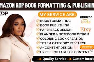 format and publish your amazon kdp manuscript for paperback and kindle