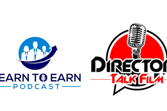 make an modern illustration podcast cover and logo
