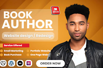 build author website, book author website, author landing page, ebook website