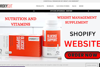 design private label supplement website weight loss supplement shopify store