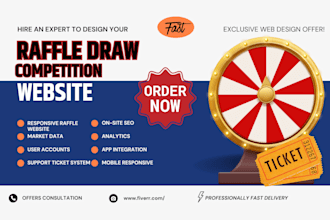 design online raffle draw prize contest competition ticket fundraising website