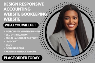 design responsive accounting website bookkeeping website finance investment web