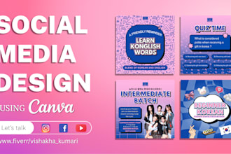 design your social media posts and reels in canva, with an editable template