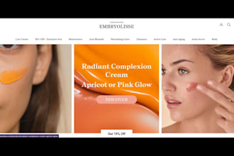 design beauty website skincare shopify store moisturizer store dropshipping