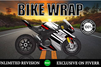 do unique bike wrap, motorcycle any vehicle wrap design or sticker motorcycle