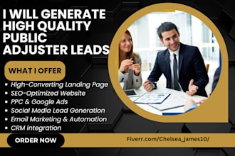 public adjuster leads public adjuster landing page public adjuster website