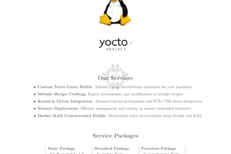 develop yocto linux custom distributions and recipes for embedded systems