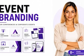 design a professional conference or corporate event logo and brand identity pack