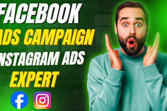 be your facebook ads campaign,instagram ads  manager fb ad