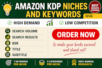 do niche and keywords research for amazon KDP