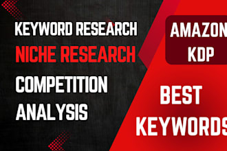 do niche and keywords research for amazon KDP
