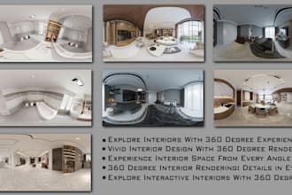 360 degree renderings for interiors and luxury designs