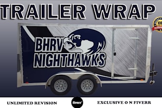 do attractive box truck wrap, food truck wrap, trailer wrap, truck wrap design