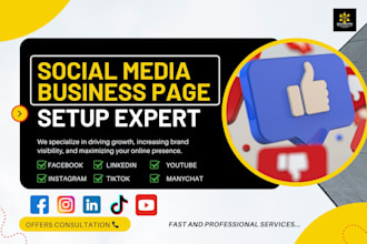 setup facebook business page instagram social ads pixel installation manychat