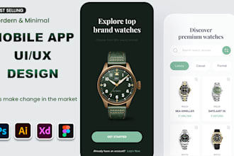 create a clean professional mobile app ui ux design in figma