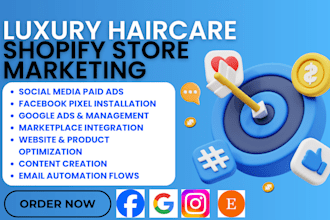 promote market luxury haircare beauty hair product treatment scalp shopify store