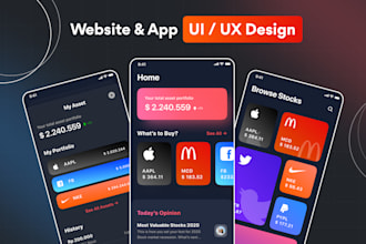 do website ui ux design, app ui ux in figma, UI UX design