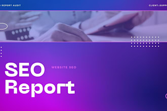 provide website SEO audit report and website analysis