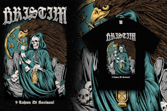 create cool and amazing illustrations for tshirt designs