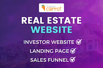 design investor carrot real estate lead generation website