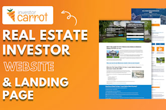 design investor carrot real estate landing page website