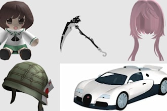 make ingame roblox ugc, game assets, roblox avatar accessories in roblox studio