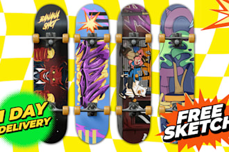 custom your skateboard or fingerboard deck design
