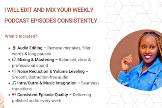edit and mix your weekly podcast episodes consistently