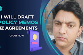 write policy memos, agreements, and contracts for you