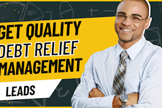 generate debt relief leads, design debt relief website, debt management website