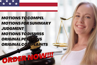 draft court pleadings, motion, lawsuit, complaint, petition, appeal, answer, nda
