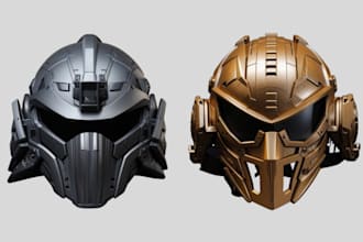 sculpt 3d helmet, cosplay mask, dj mask, pepakura helmet, halloween, 3d printing
