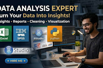 do statistical and data analysis with spss, excel, python and rstudio