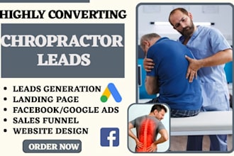 generate converting chiropractic leads doctor landing page chiropractor website