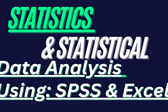 help you in statistics and statistical data analysis with spss,excel