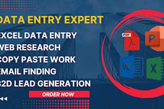 do data entry typing work and copy paste job